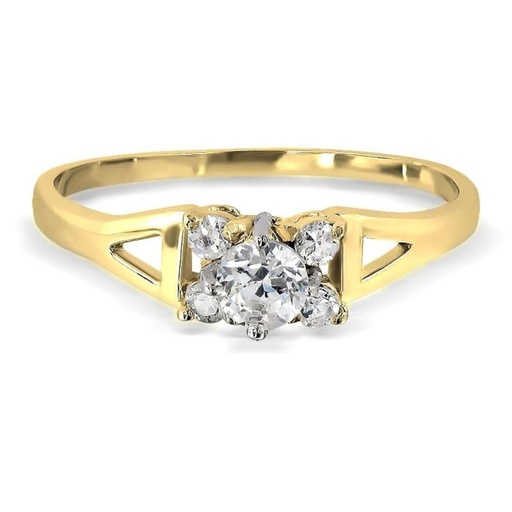Round Cut Diamond Unique 5 Stone Anniversary Ring for Women