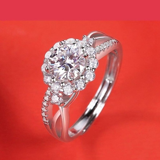 White Gold Plated Silver Ring