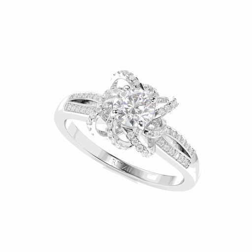 Engagement Ring 18K Gold Plated Silver