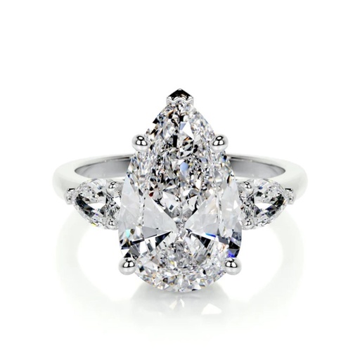 Pear Cut Diamond Solitaire Ring For Women