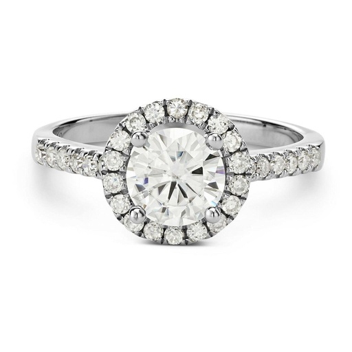 Round Halo Diamond Engagement Ring for Women Ring