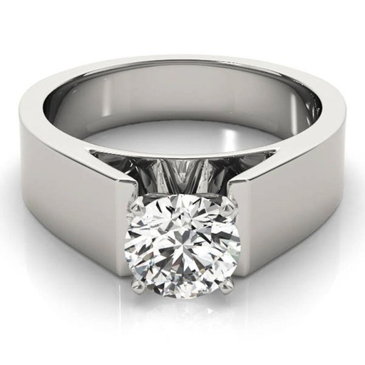 Round Cut Solitaire Engagement Ring For Men