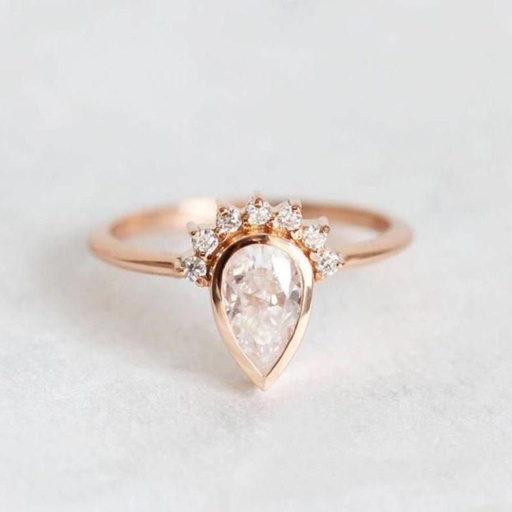  Pear Diamond Engagement Fancy Ring For Women