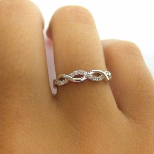 Round Shape Diamond Twisted Half Eternity Wedding Band for Women