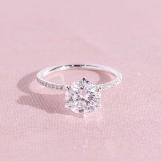 Round Engagement Ring for Women