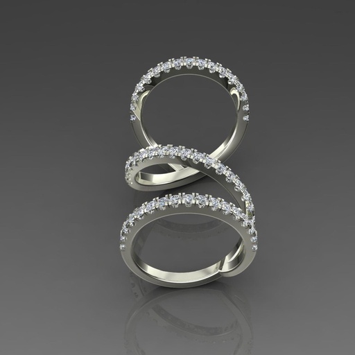 Round Diamond Climber Ring Gift For Women