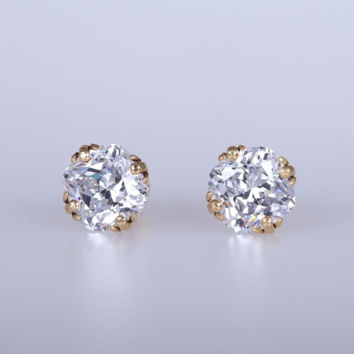 Cushion Cut Stone Stud Earrings for Women