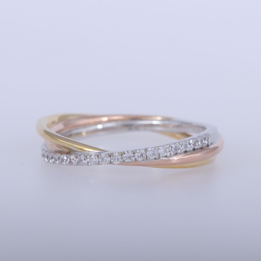 Round Cut Stone Twisted Engagement Ring for Women
