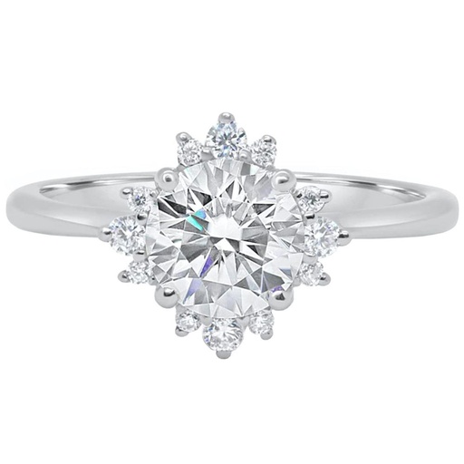 Round Diamond Halo Style Engagement Ring for Women