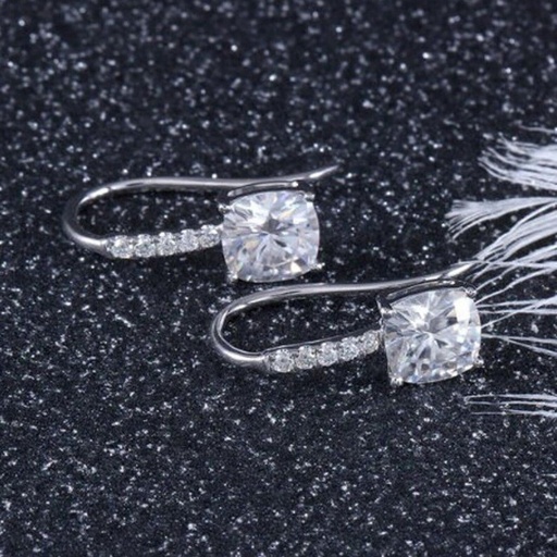 Cushion Cut Drop Earrings for Her