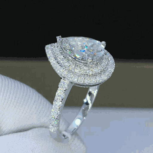 Pear Diamond Engagement Ring for Women