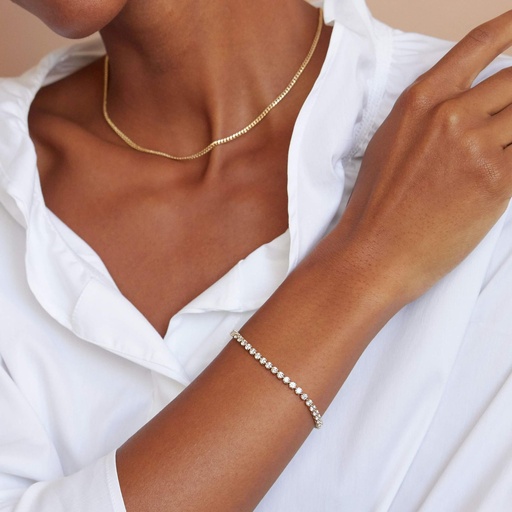 Round Diamond bracelet Set For Women