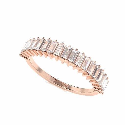 Baguette Diamond Fancy Half Eternity Band  for Women