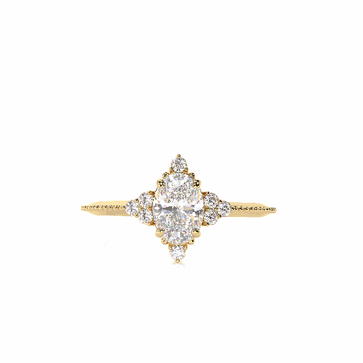 Oval Diamond Engagement Ring for Women