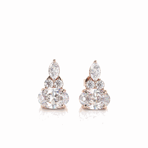 Oval Diamond Fancy Earrings For Women