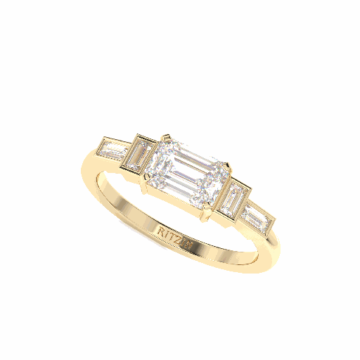 Emerald Diamond Engagement Ring for Women