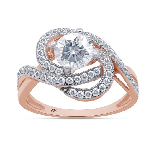 Round Cut Diamond Art Deco Engagement Ring for Women