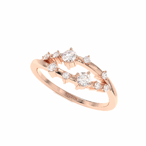 Round Diamond Band Engagement Band for Women