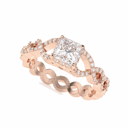 Princess Diamond Engagement Ring for Women