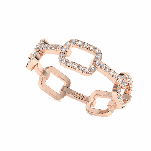 Round Diamond Band Engagement Ring for Women