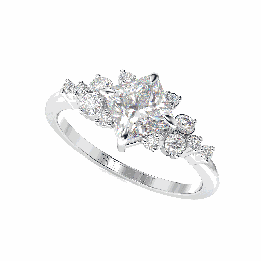 Princess Diamond Engagement Ring for Women
