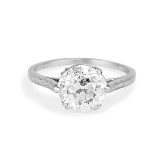 Edwardian Old European Cut Diamond Cluster Engagement Ring, Ring for her