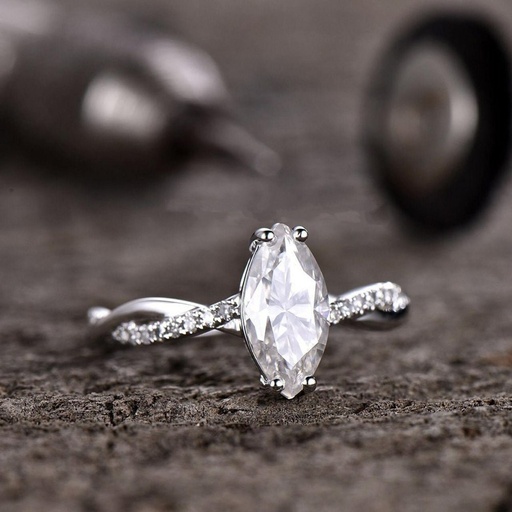 Forever One Moissanite Engagement Ring Cluster Promise Diamond Eternity wedding Band For Women Vintage Unique Anniversary Gift For ger