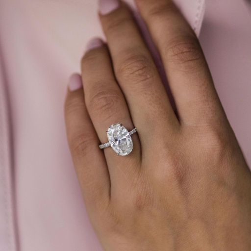 gift crushed ice oval cut engagement ring 14k/18k solid gold antique Unique Diamond wedding Ring Scallop Pave