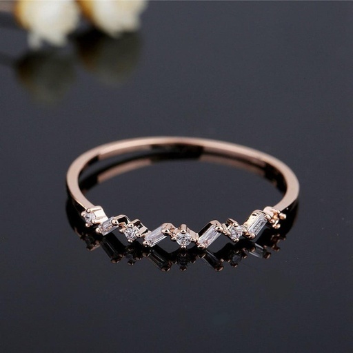 Round And Baguette Cut Diamond Half Eternity Wedding Band For Women
