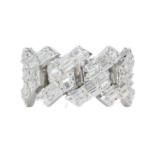 Baguette Cut Diamond Cuban Big Heavy Hip Hop Ring for Men