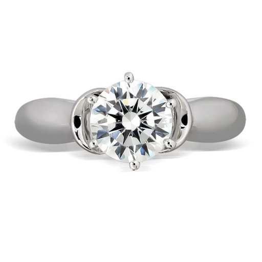 Round Cut  Solitaire  Ring in 925 Sterling Silver Ring  For Engagement