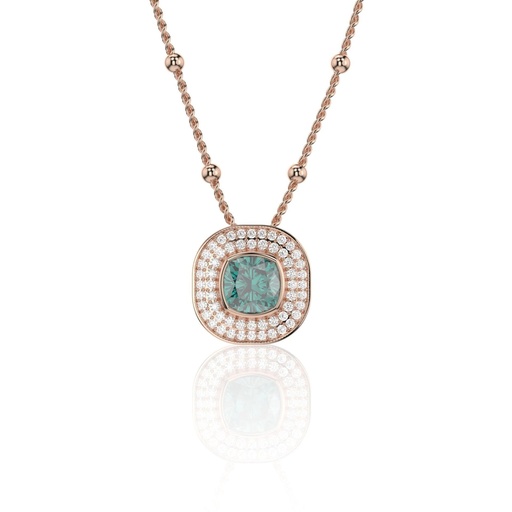 Cushion Shape Diamond Necklace for Women