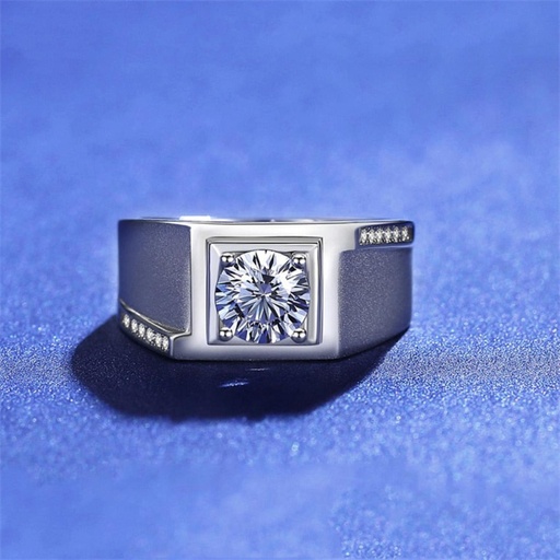 Moissanite Rund Diamond Engagement Ring for Men