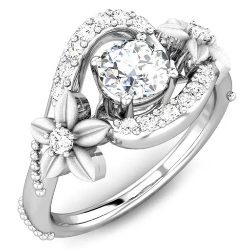 Vintage  Round Shape Excellent Cut Engagement Ring For Women