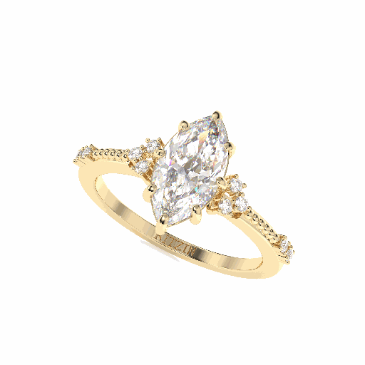 Marquise Diamond Engagement Ring for Women