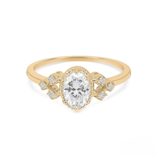 Oval Wedding Ring, Diamond Engagement Ring ,Antique Art Deco Ring, Diamond ,Unique Gift