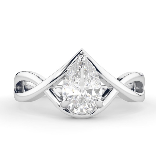 Pear Cut Diamond Twisted Anniversary Ring for Women