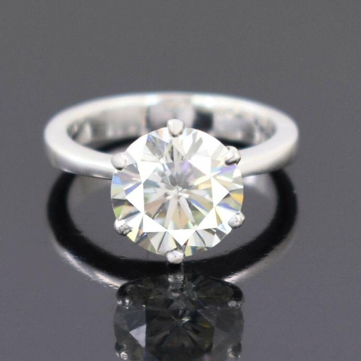 Round Cut 2 CT Moissanite Solitaire Engagement Ring, Gift Ring, Fine Jewelry, Wedding Ring, Custom Order, Prong Setting Ring