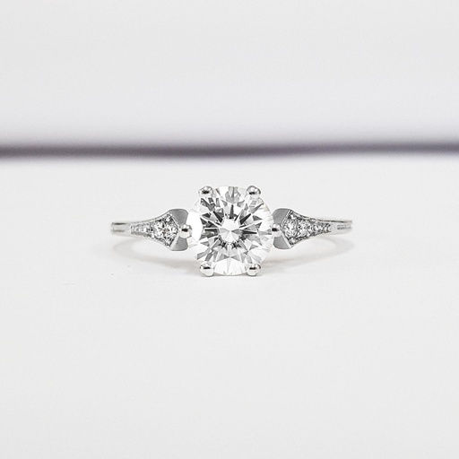  diamond engagement ring handmade in platinum antique 1920s art deco inspired