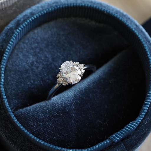 1.2CT Elongated Oval Moissanite Ring/ Colorless Moissanite Engagement Rings/ Vintage Solitaire Wedding Ring/ Oval Moissanite Engagement Ring