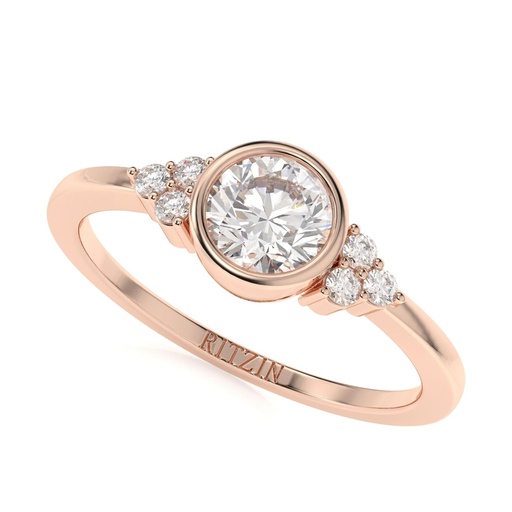  Round  engagement ring Vintage rings Unique Delicate bridal ring bezel set birthstone anniversary ring