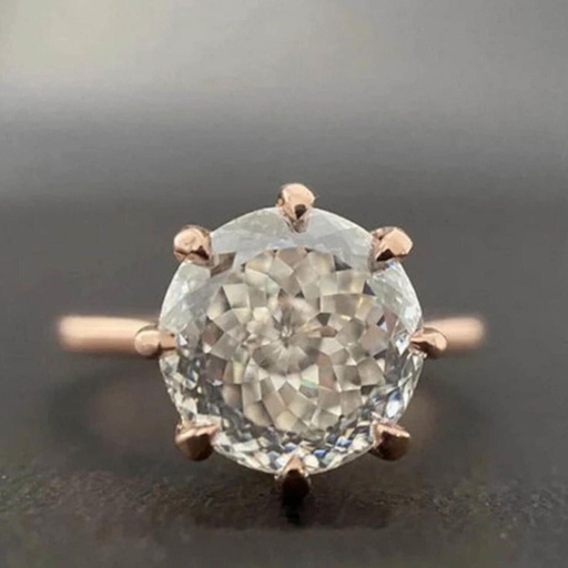  Portuguese Cut Colorless Engagement Ring For Women | Diamond Solitaire Ring For Anniversary Gift