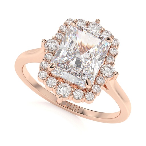  2.00CTRadiant Cut  Engagement Ring, Wedding Proposal Halo Ring For Her, Radiant  Halo Ring, Style Ring