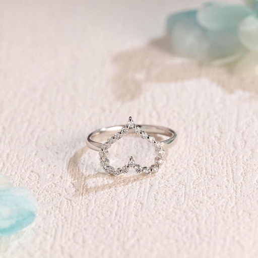 Heart Shaped Round Moissanite Wedding Band/14K Solid Gold Engagement Ring for Her/Dainty Bridal Ring/Anniversary Gift/Birthday Gift for Her