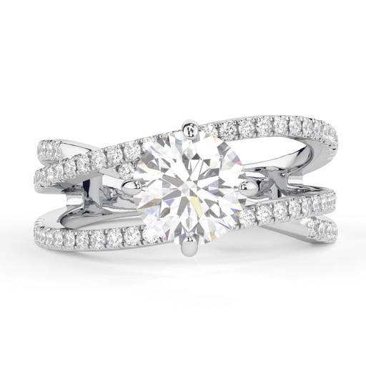  2.00CTRound diamond engagement ring,  diamond ring, Pave setting wedding ring set, Bridal ring set, anniversary ring