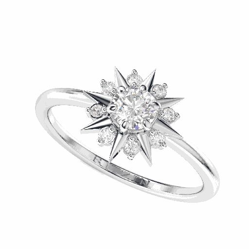 Round Diamond Engagement Ring for Her