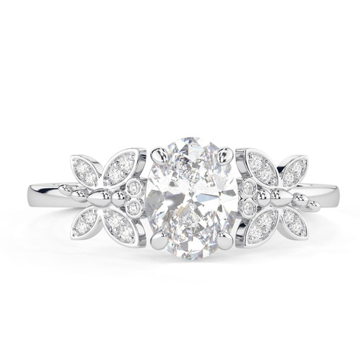 Oval Cut Engagement Wedding Ring Dainty Cluster Ring   Diamond Bridal Ring Anniversary Gift for Women 