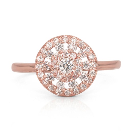 Round Delicate Rose Gold Ring with Circular Design -  925 Sterling Silver Thin Delicate Minimal, Dainty Timeless Elegant Stacking Ring Trove