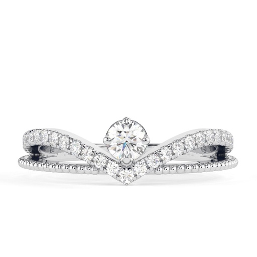 Round Cut Diamond Unique Style Anniversary Ring for Women