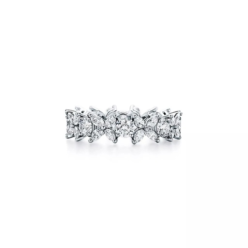 Round & Marquise Ct Eternity Wedding Band for Women